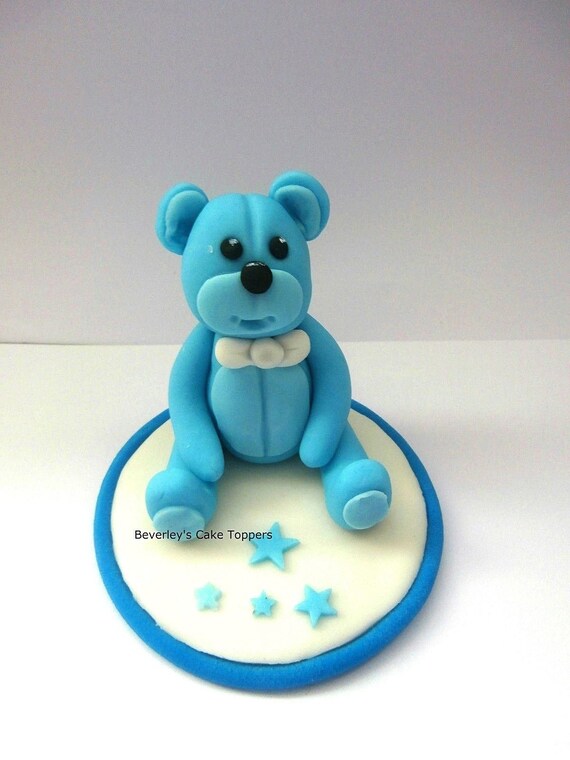 Ours En Peluche Fondant Topper De Gateau Pate De Sucre Etsy