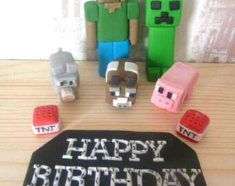 Minecraft Steve Cake Etsy