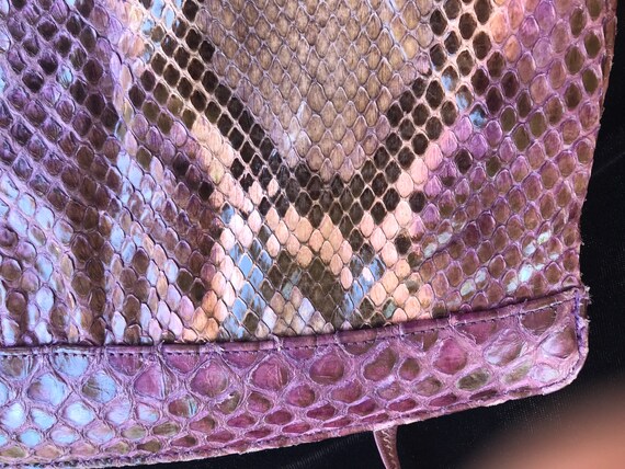 purple, snakeskin clutch/crossbody  purse - image 3