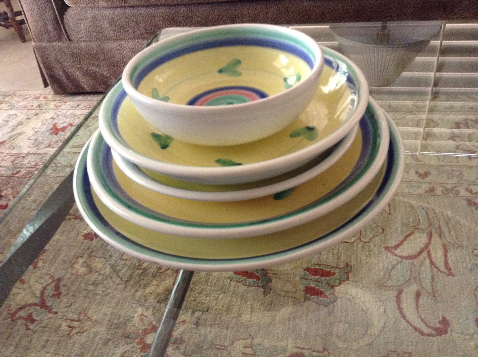 Vintage hand painted made in Italy Caleca pottery dishes Etsy