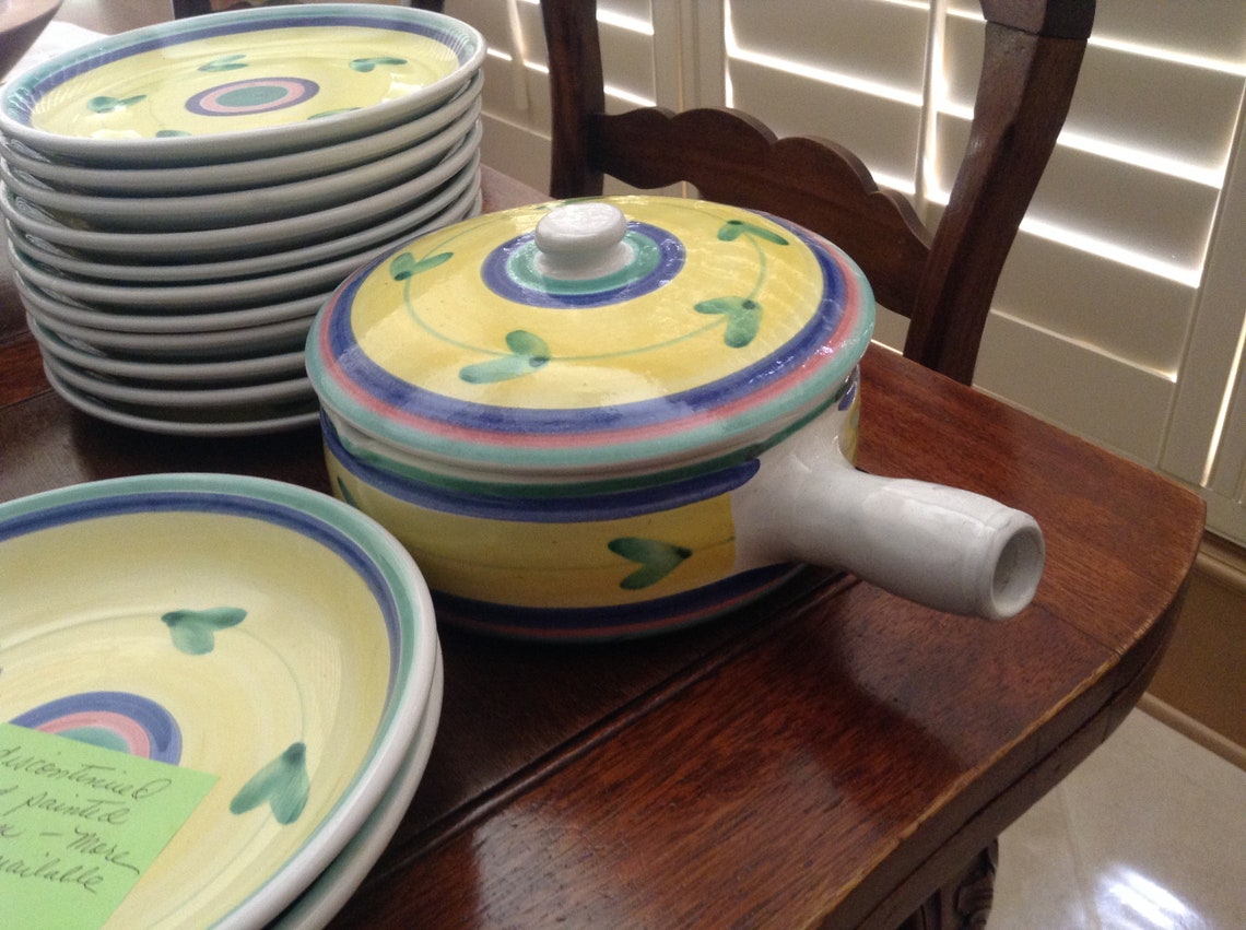 Vintage hand painted made in Italy Caleca pottery dishes Etsy