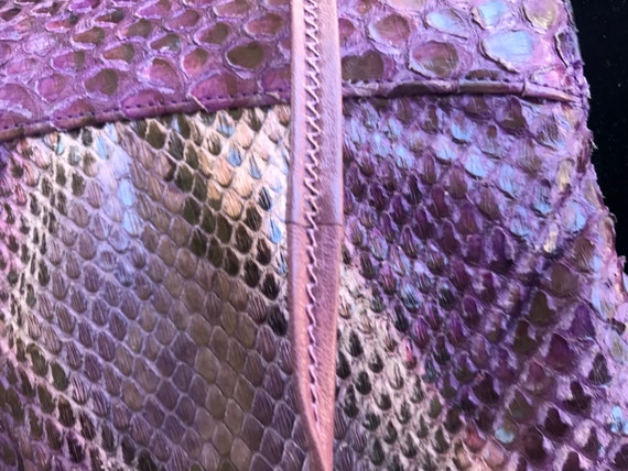 purple, snakeskin clutch/crossbody  purse - image 7