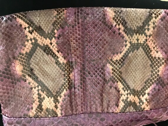 purple, snakeskin clutch/crossbody  purse - image 8