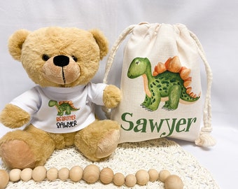 Personalized Teddy Bear, Big Brother Gift, Baby Shower Present, Birthday Toy