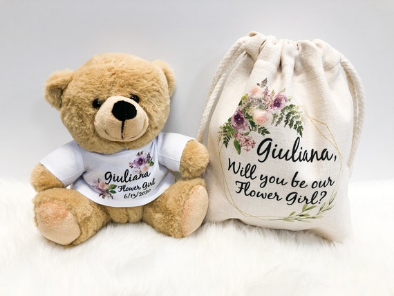 flower girl proposal teddy