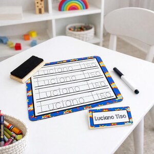 Personalized Name Tracing Dry Erase Board, Handwriting Practice, Back to School Gift