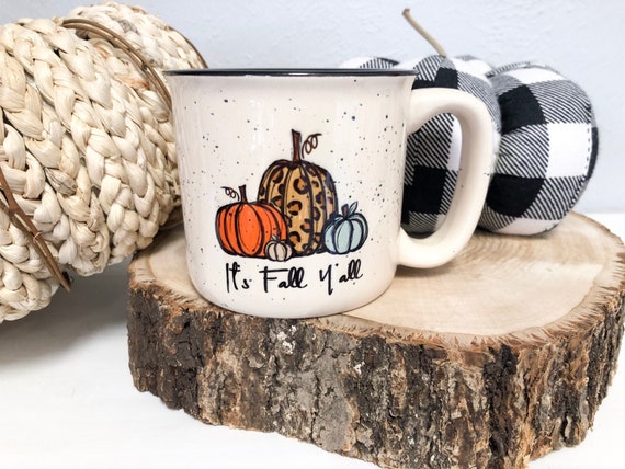 fall glass mugs