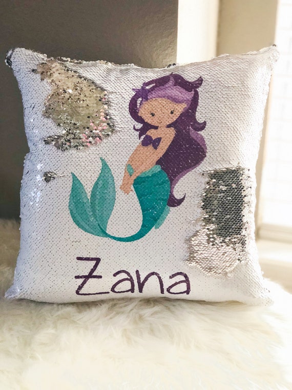 etsy personalized sequin pillow