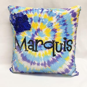 Personalized Pillow, Sequin Pillow, Tie Dye, Christmas Gifts, Teen  Gifts,