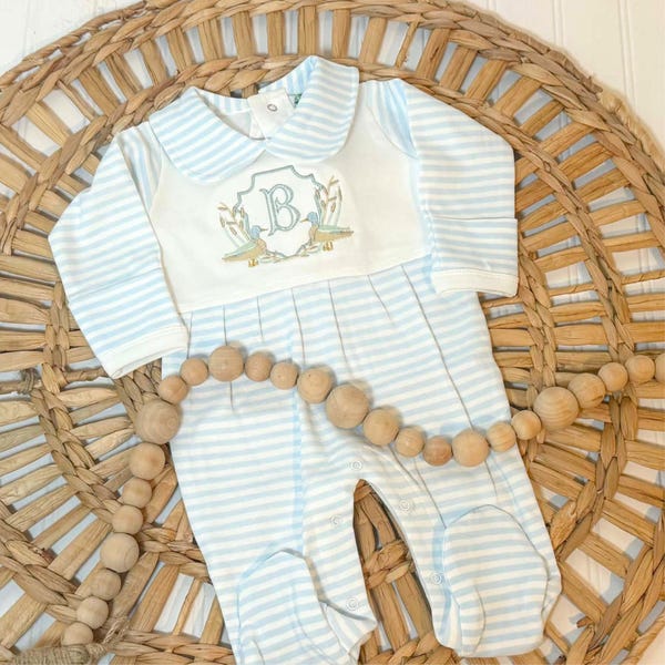 Mallard Duck Coming Home Outfit Newborn Boy Baby Shower Gift Hospital Photos