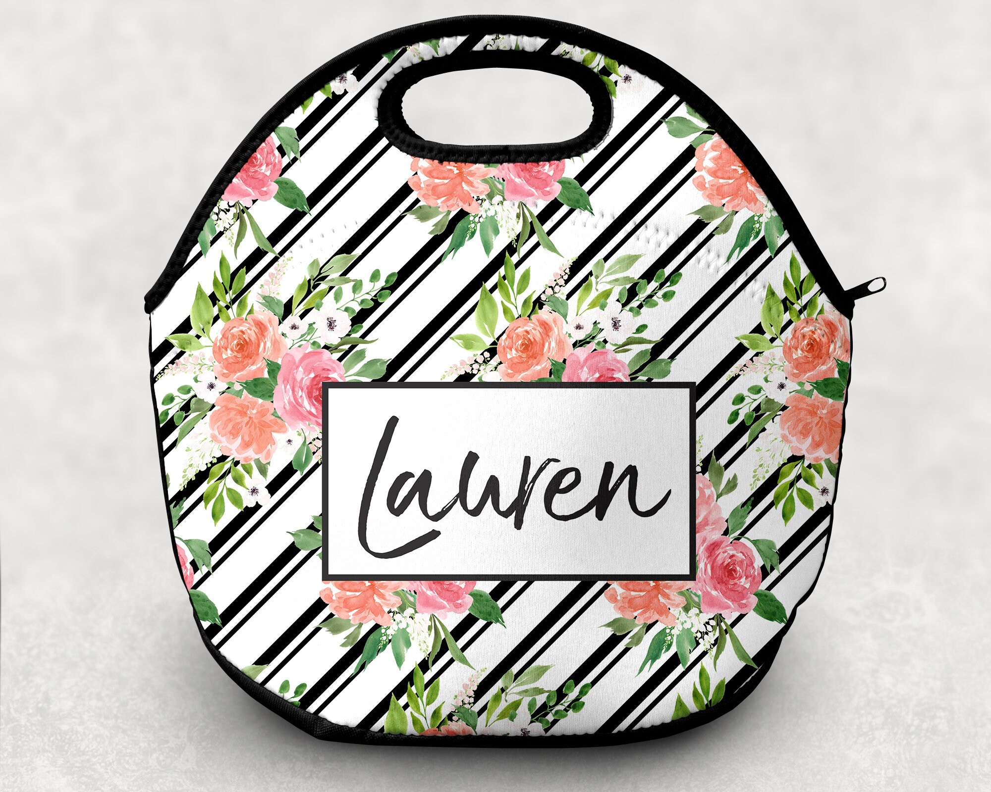Personalized Lunch Bag Custom Lunch Tote Lunch Box Back Etsy