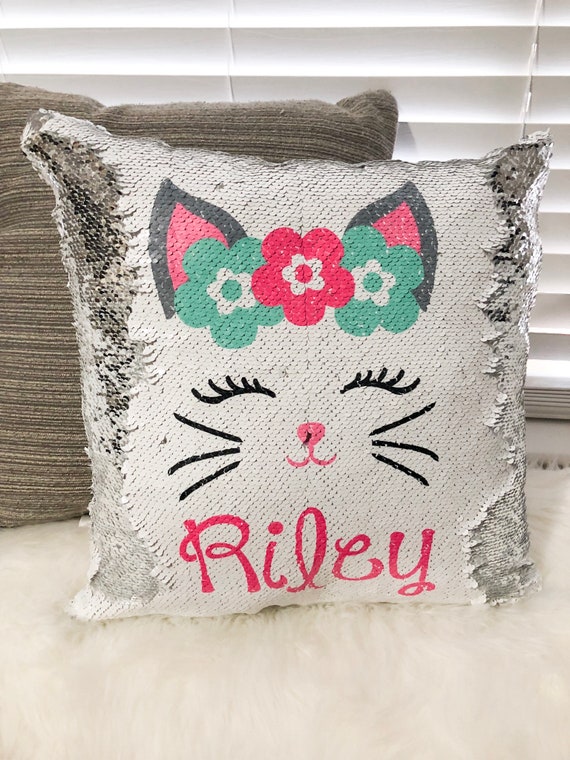 custom face sequin pillow