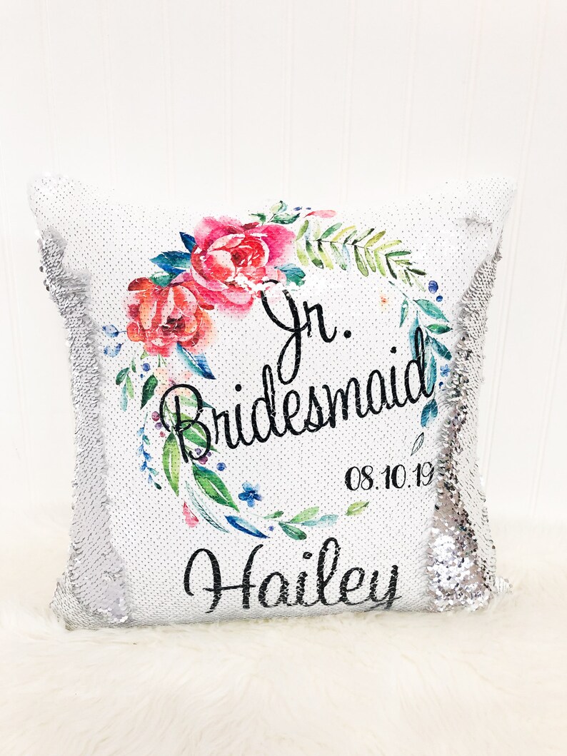 Personalized Maid of Honor Gift Floral Wreath Junior Etsy