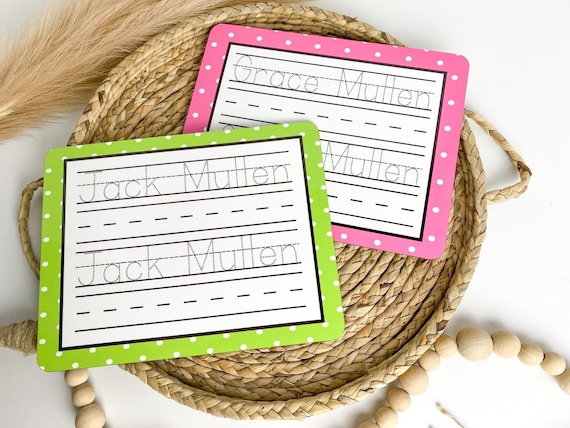 Personalized Tracing Dry Erase Board, Custom Birthday Gift for Kids