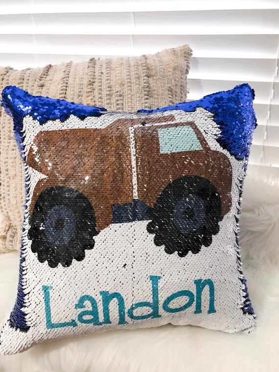 sequin pillow boy
