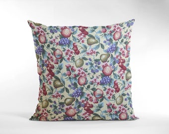 16" Vintage Fruit Floral Cushion Cover Shabby Chic,Country Cottage