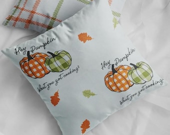 Autumn Pumpkin Cushion Cover, Fall Throw Pillow, Rustic Harvest Decor, Thanksgiving Cushion, Farmhouse Autumn Decor, Cosy Home Accent Piece