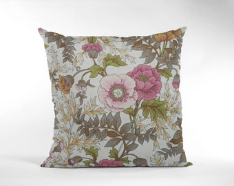 16" Cream & Pink True Vintage Floral Cushion Cover Shabby Chic,Country Cottage