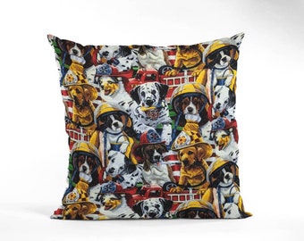 16" Puppy Dogs Themed Vintage Farmhouse Cushion Cover Shabby Chic,Country Cottage