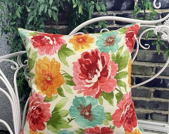 Beautiful Shabby Chic Floral Outdoor Waterproof Cushion Cover, Waterproof Pillow Cover