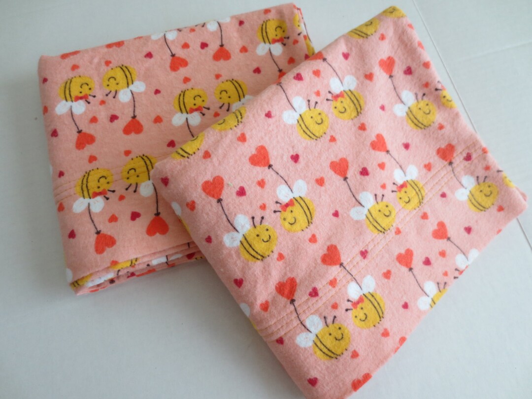 Flannel Pillowcases Honey Bee's PC755 Pair Etsy