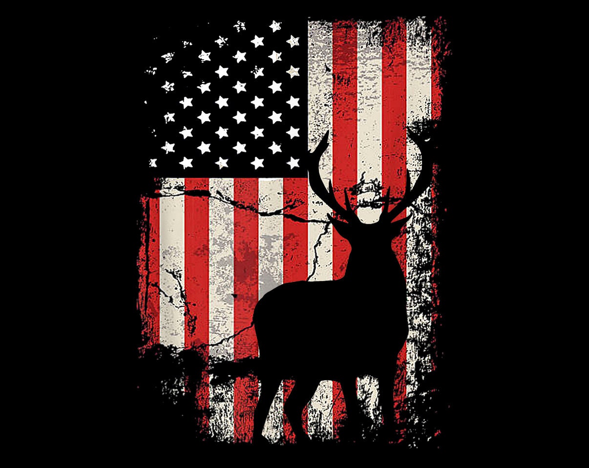 Deer Hunting Flag png files digital download | Etsy