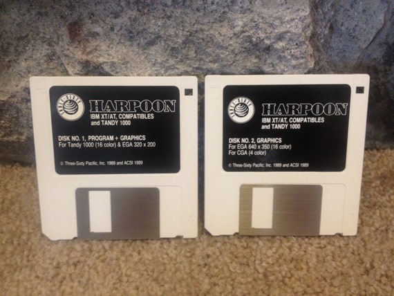 Harpoon 1989 Floppy Disc For Pc Dos Ms Dos Etsy
