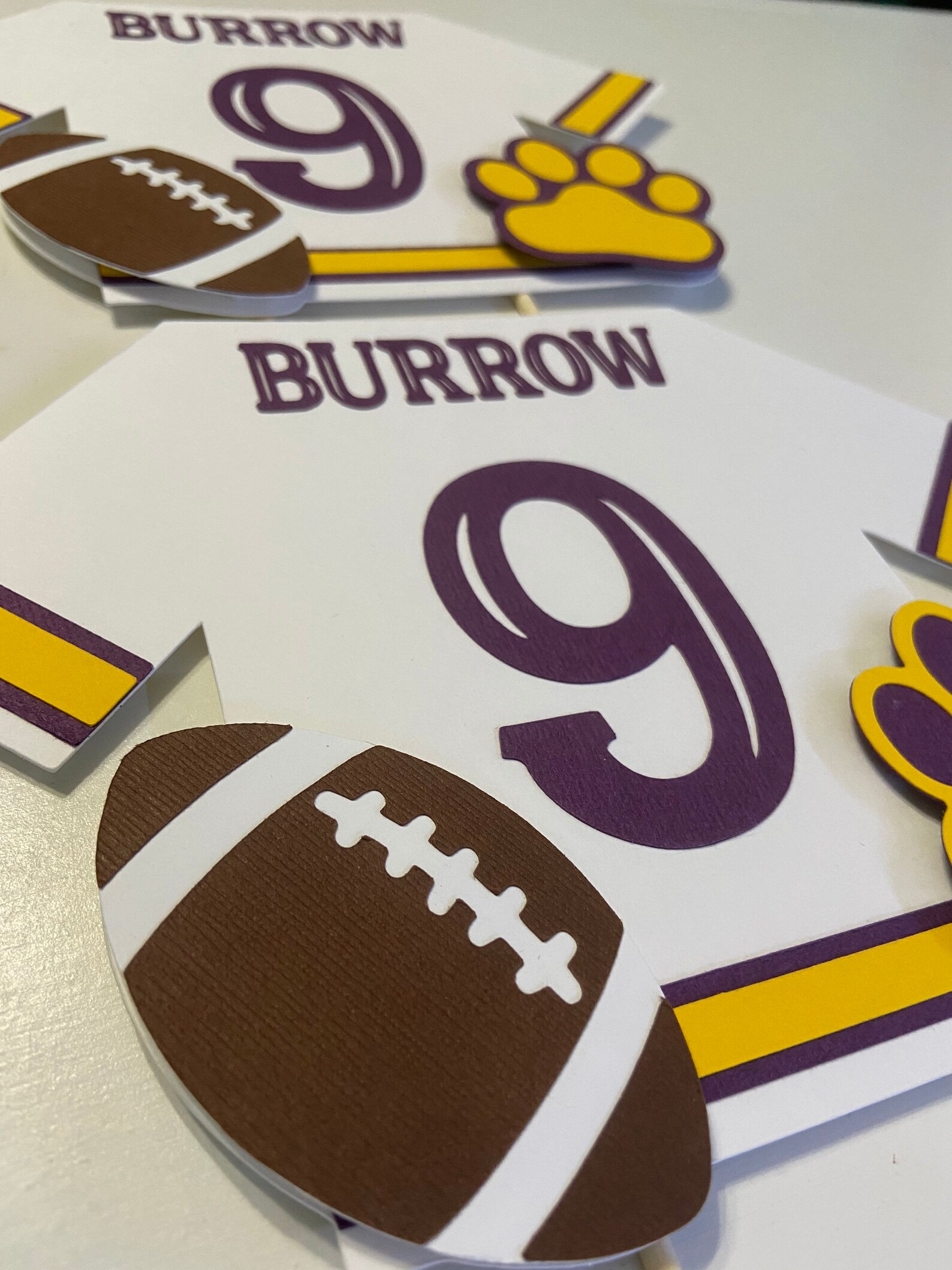 LSU Tigers Jersey Cake Topper paw & Football Version LSU Etsy