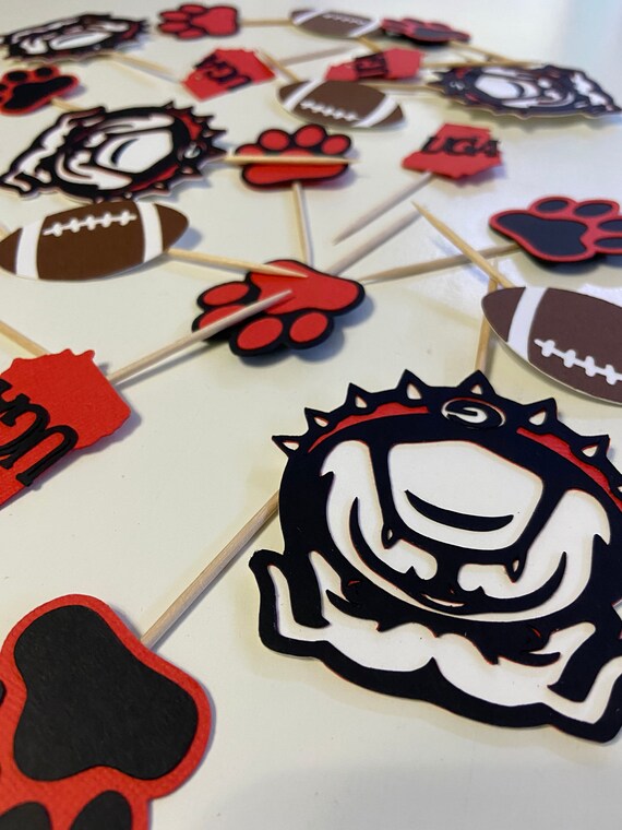 uga cupcake toppers