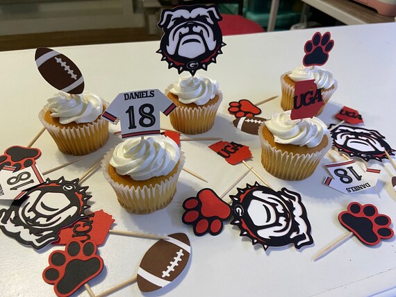 uga cupcake toppers