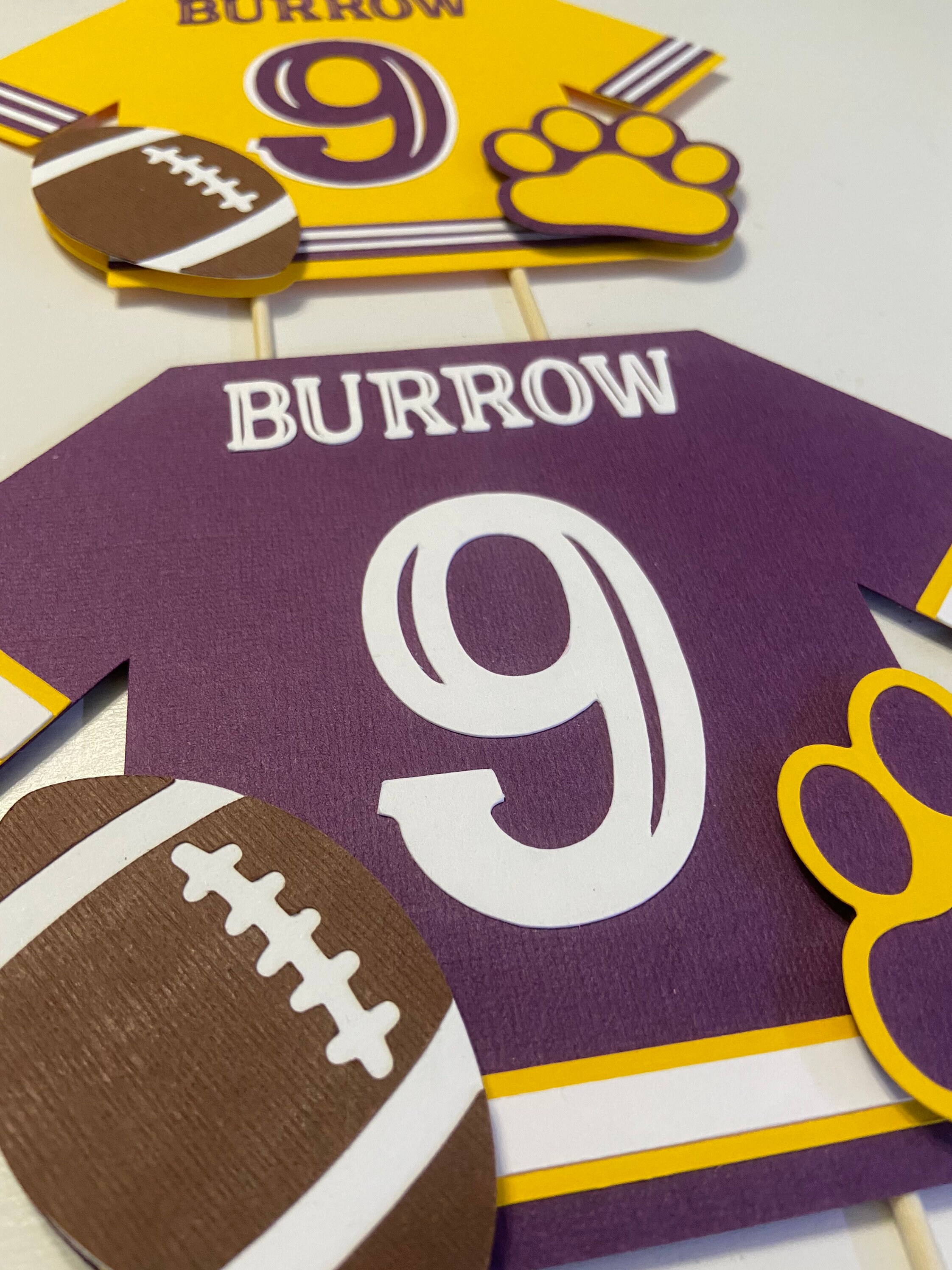 LSU Tigers Jersey Cake Topper paw & Football Version LSU Etsy