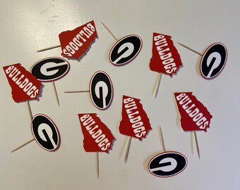 uga cupcake toppers