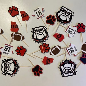 uga cupcake toppers