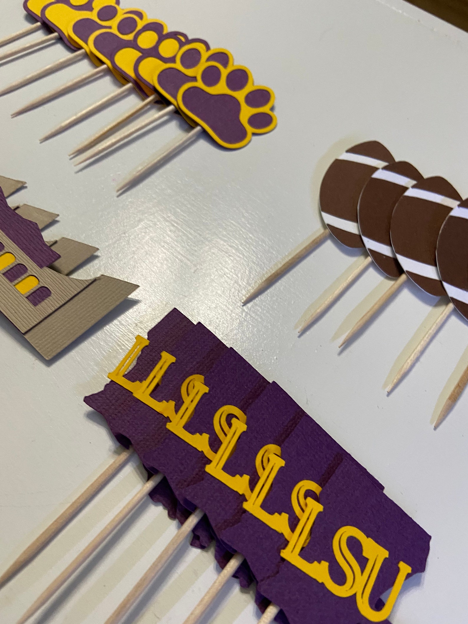 LSU Tigers Cupcake Toppers LSU Cupcake Toppers LSU Etsy