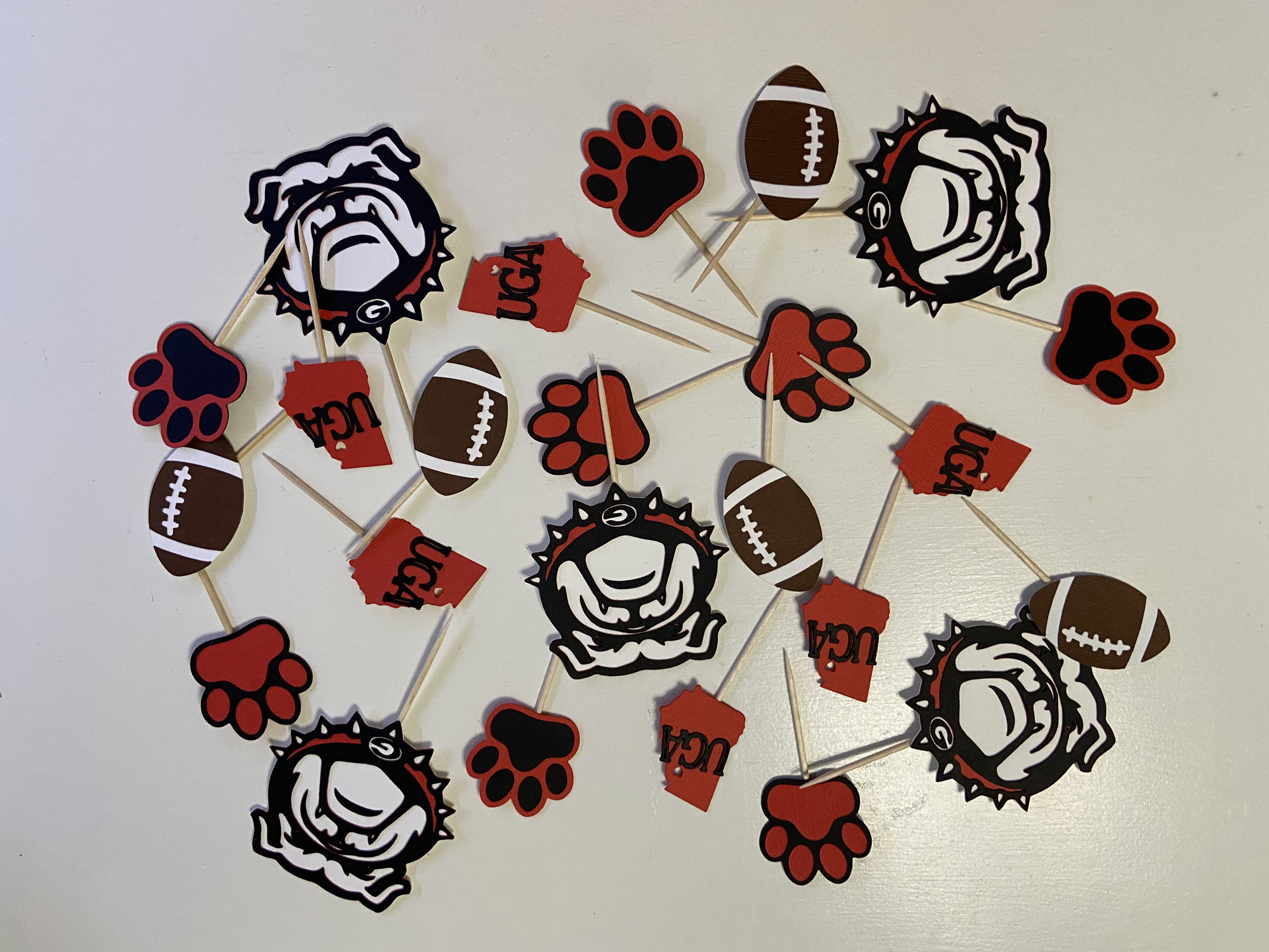 uga cupcake toppers
