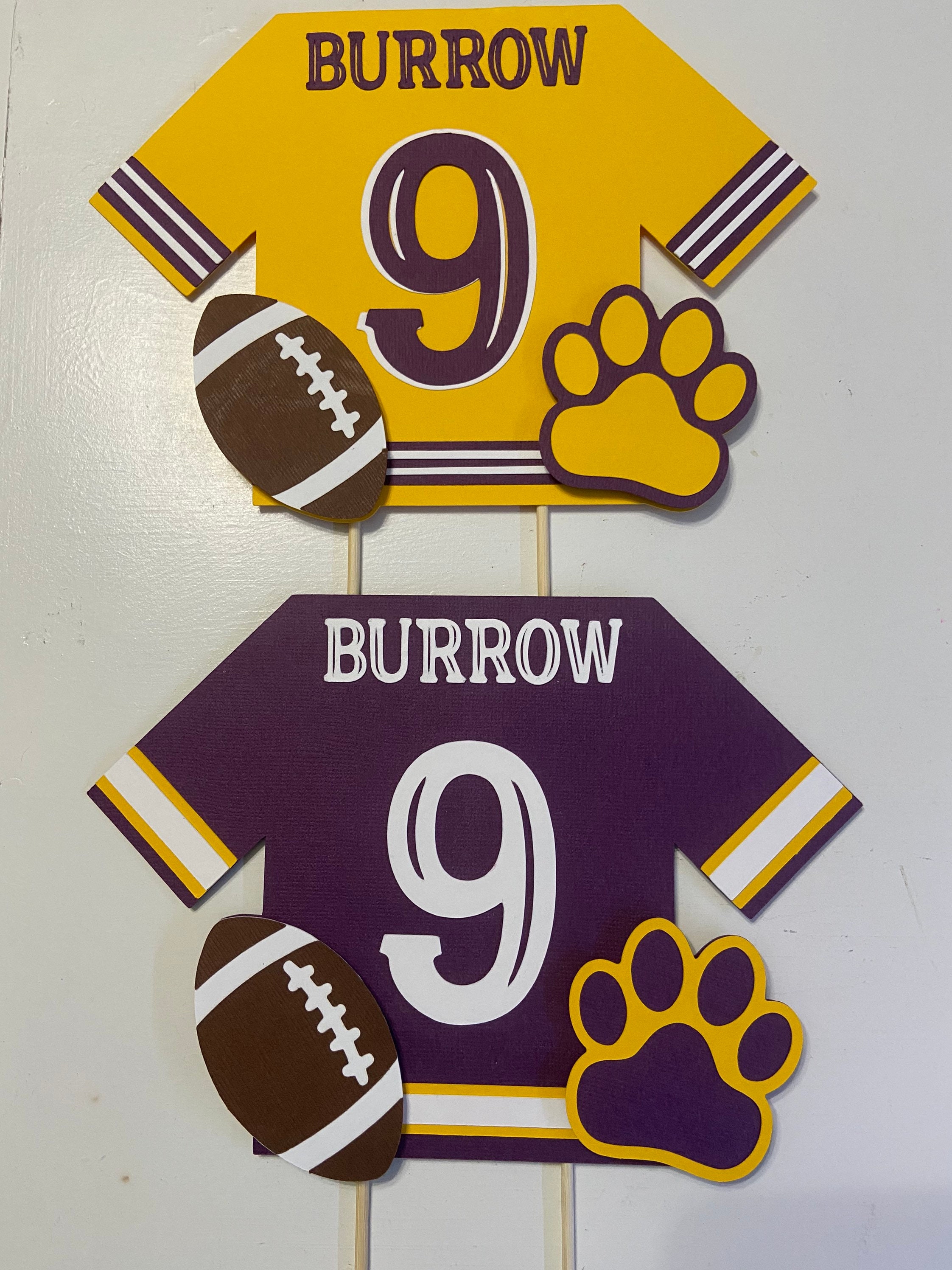 LSU Tigers Jersey Cake Topper paw & Football Version LSU Etsy