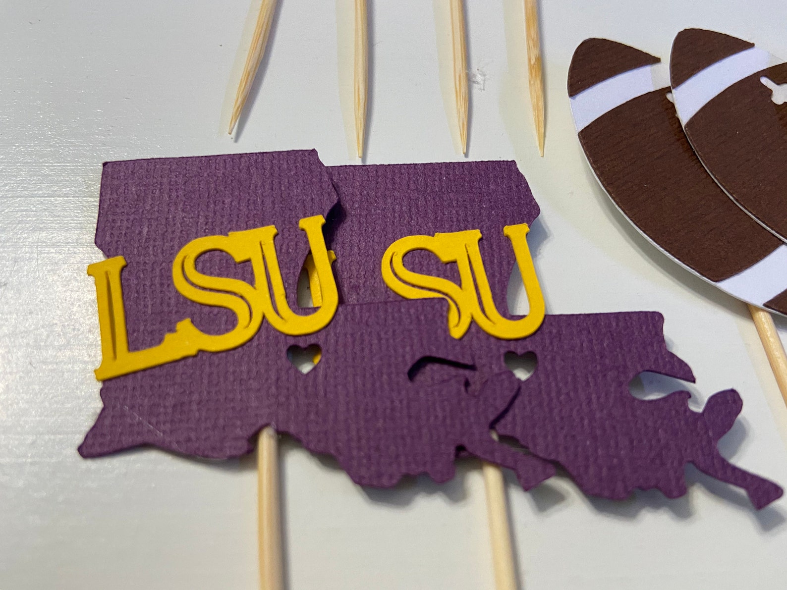 Burrow LSU Cupcake Toppers LSU Cupcake Toppers LSU Etsy