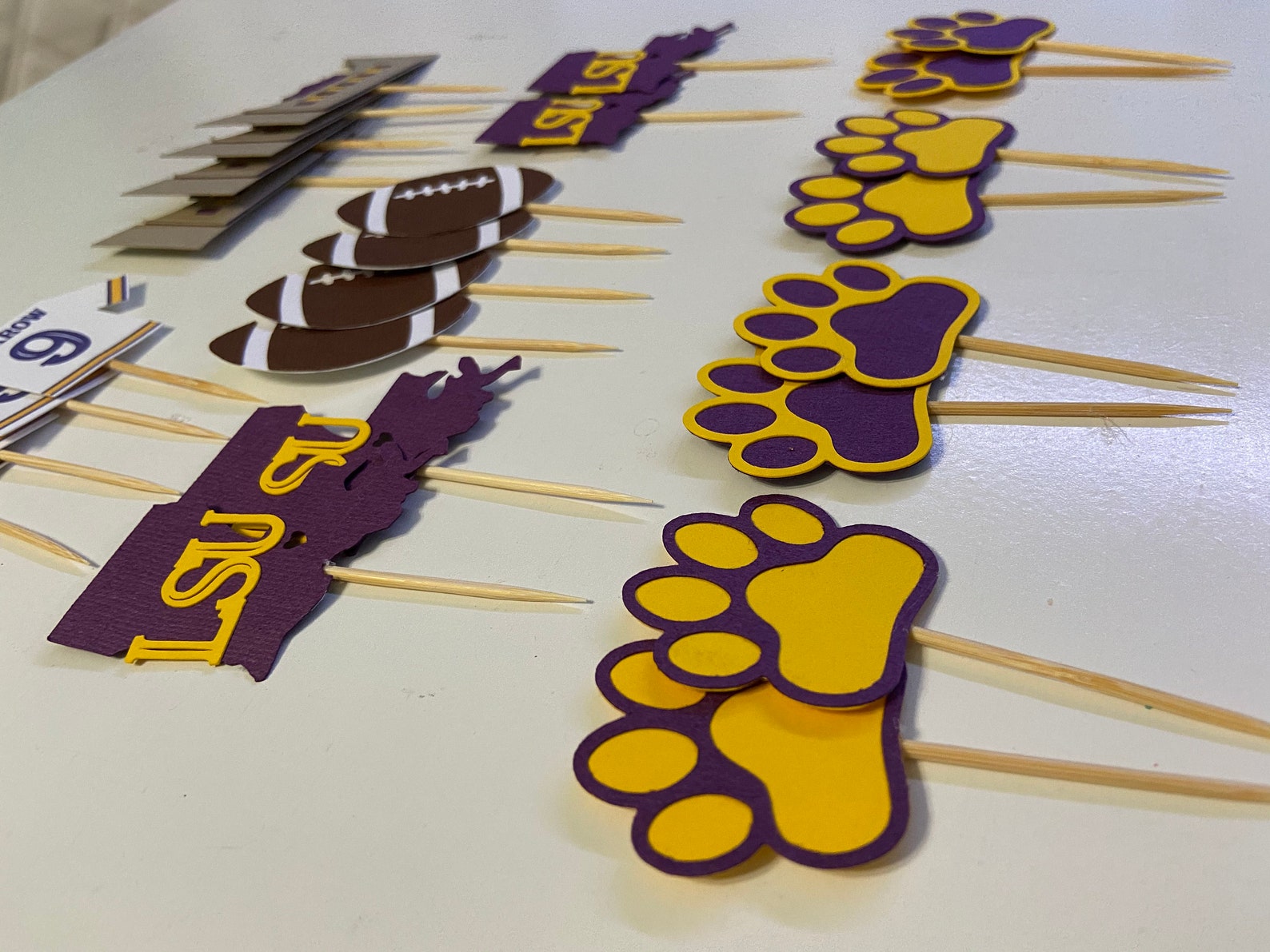 Burrow LSU Cupcake Toppers LSU Cupcake Toppers LSU Etsy