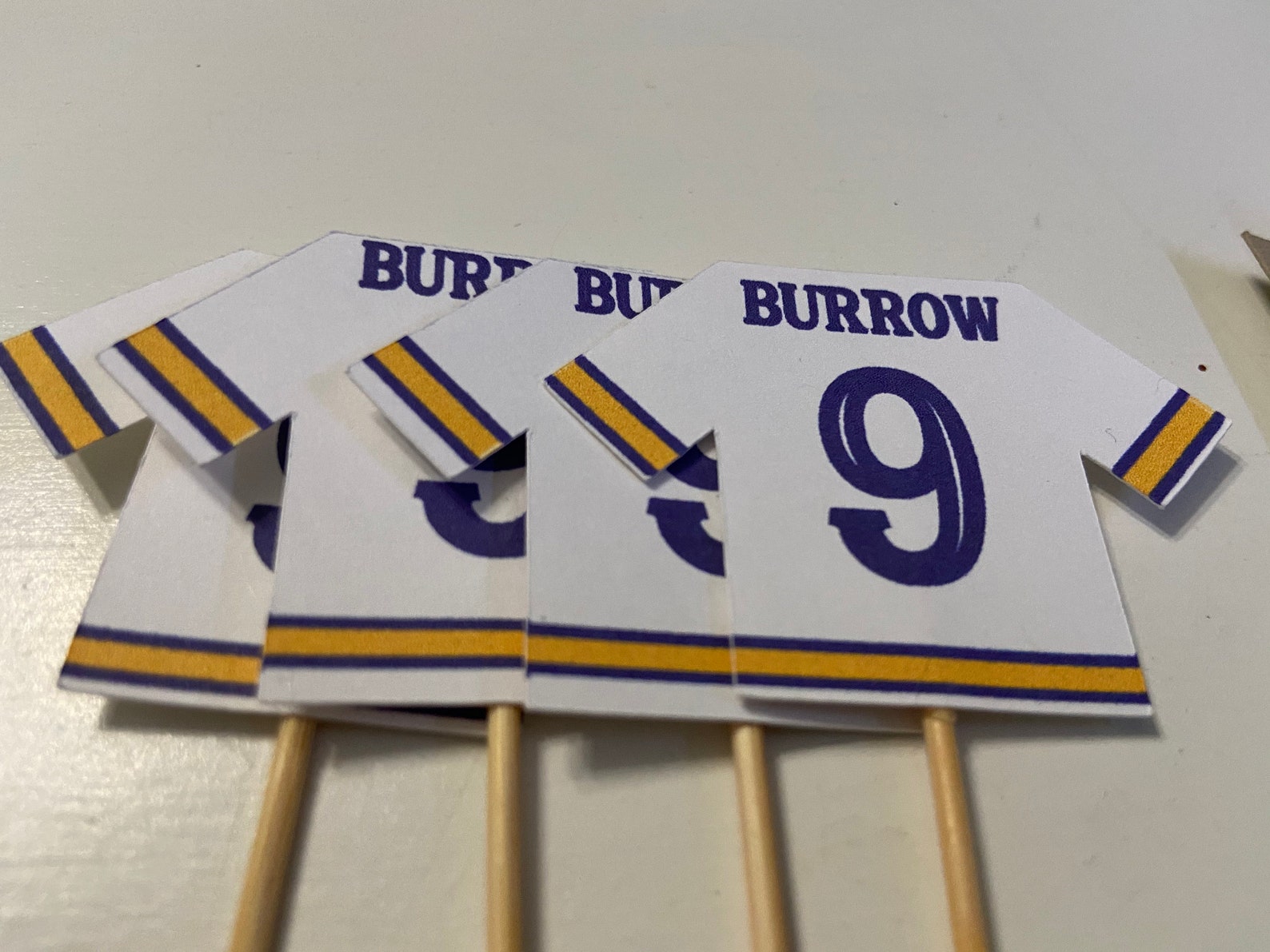Burrow LSU Cupcake Toppers LSU Cupcake Toppers LSU Etsy