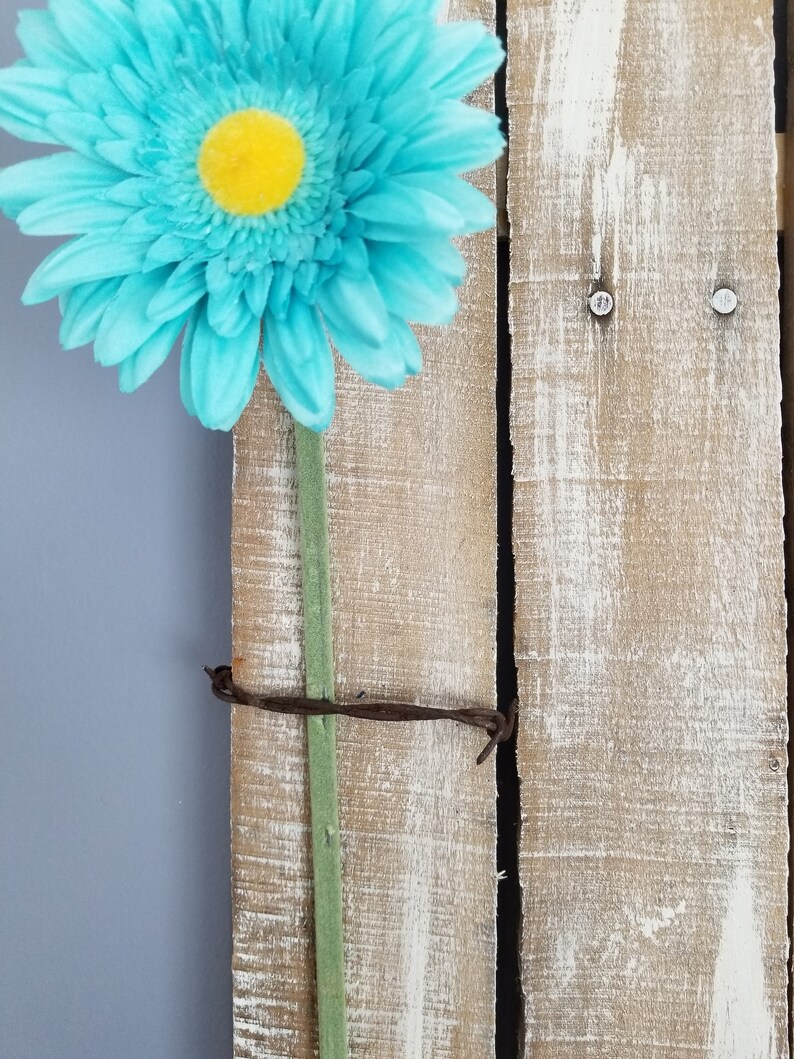 Gerber daisy rustic nursery decor grow rustic wood sign with Etsy
