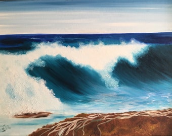 Oil painting - Wave, 18" by 24"