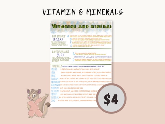 Vitamins and Minerals