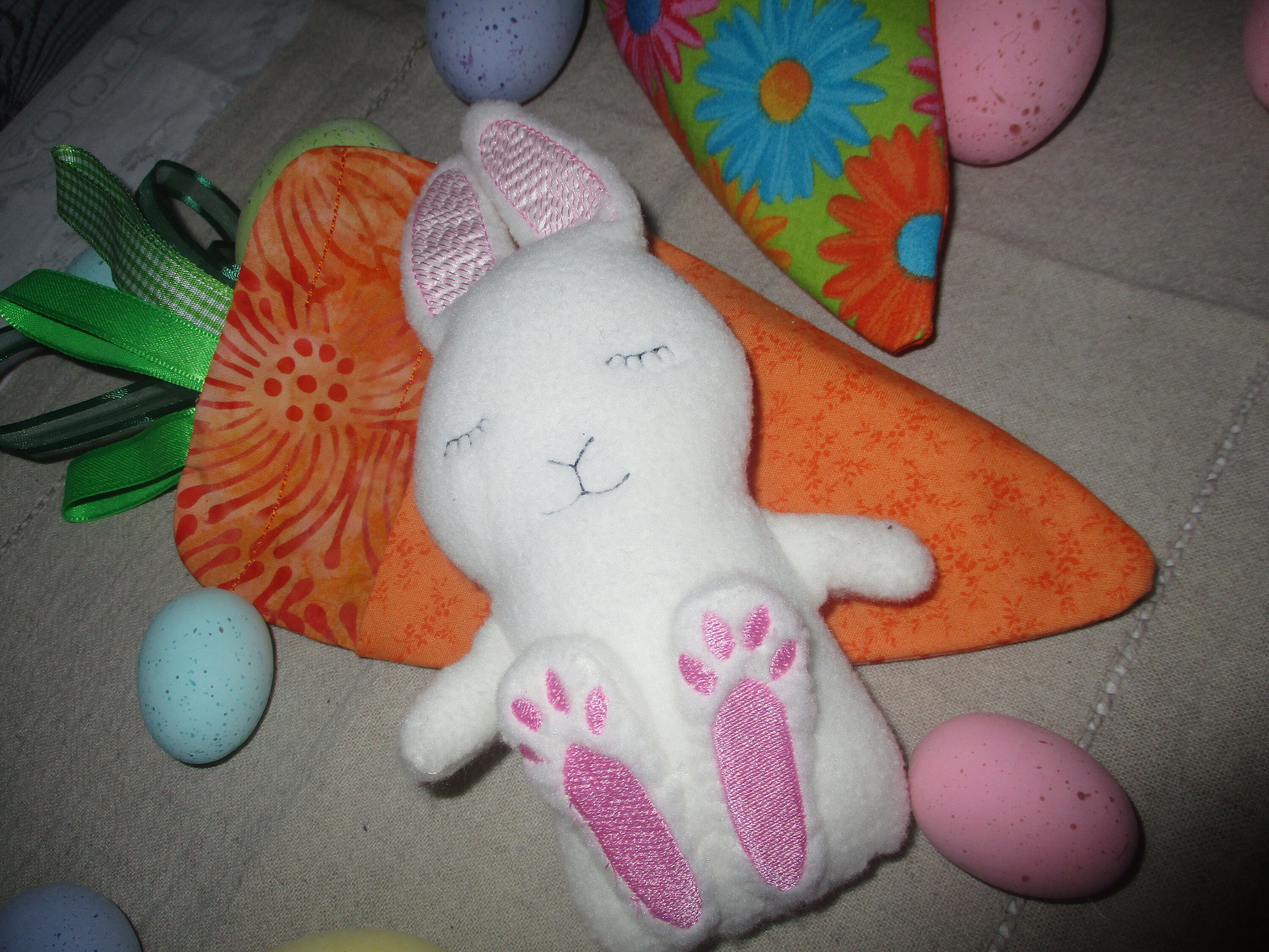 Sleepy Bunny in a Carrot Bed - Etsy