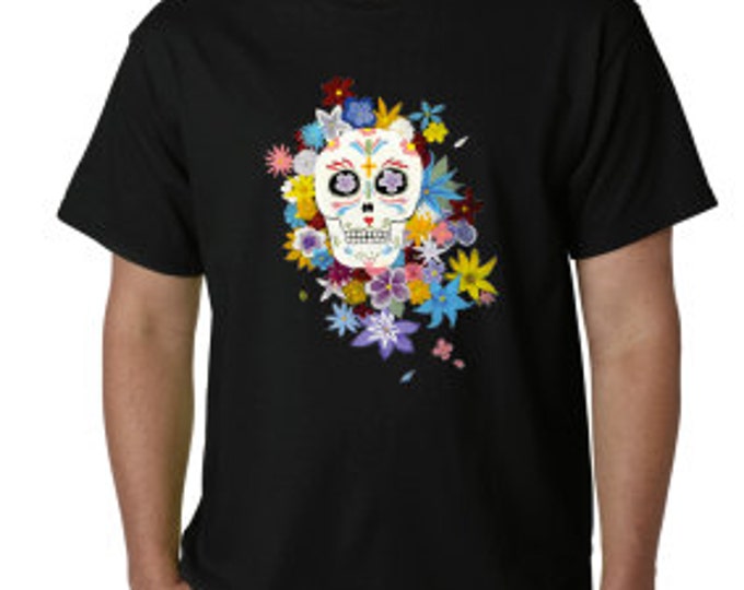 Sugar Skull Day of the Dead T- Shirts, Dia de los Muertos, 100% Cotton, Unisex, Various Sizes