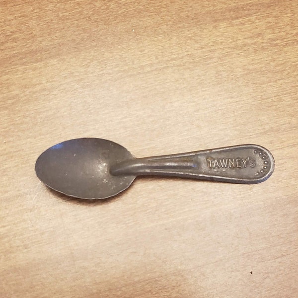 Tawney's Tin Spoon, Miniature, Baby Doll, Elixer, Play, All Original 3.5 Inches