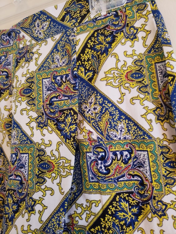 Truly Regal Cotton Capri with Yellow, Blue, White… - image 7