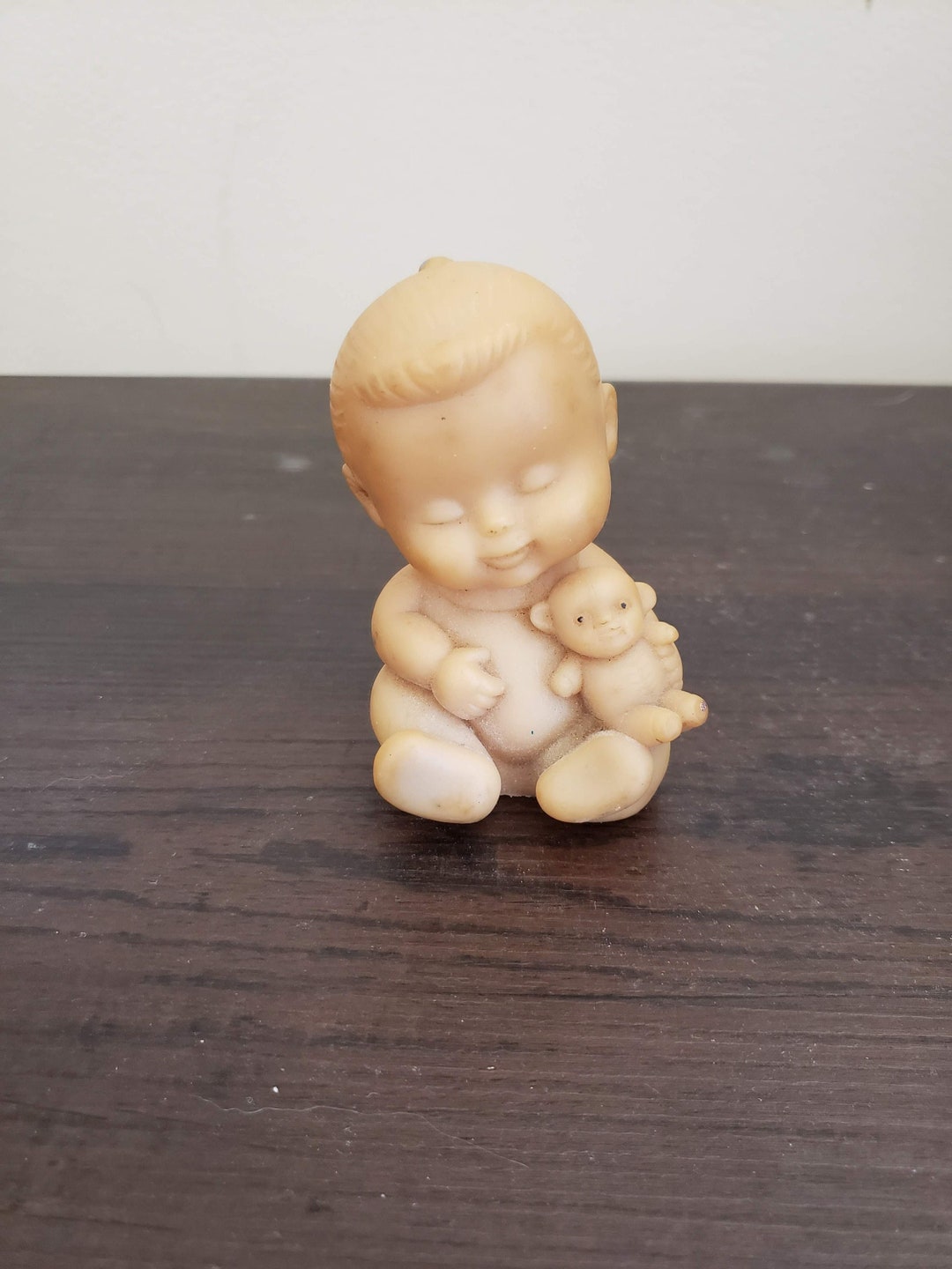 Adorable 3 Rubber Toy Bedtime Baby Boy With Bear and - Etsy