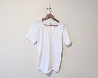 Vintage 70s White Cotton T-Shirt USA