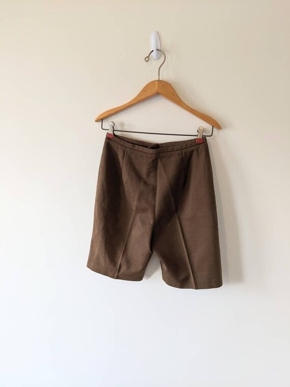 Vintage 60s Brown Highwaisted Shorts - Vintage Mi… - image 6