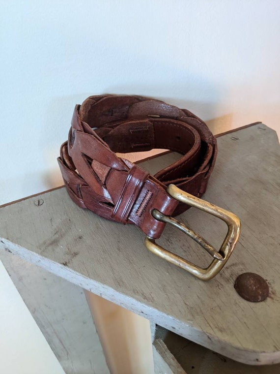 Vintage Polo Ralph Lauren Braided Leather Belt 30"